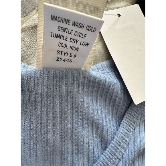 Lily Bleu Girl's L Blue Butterfly Embroidered Baby Tee Short Sleeve - Picture 5 of 6